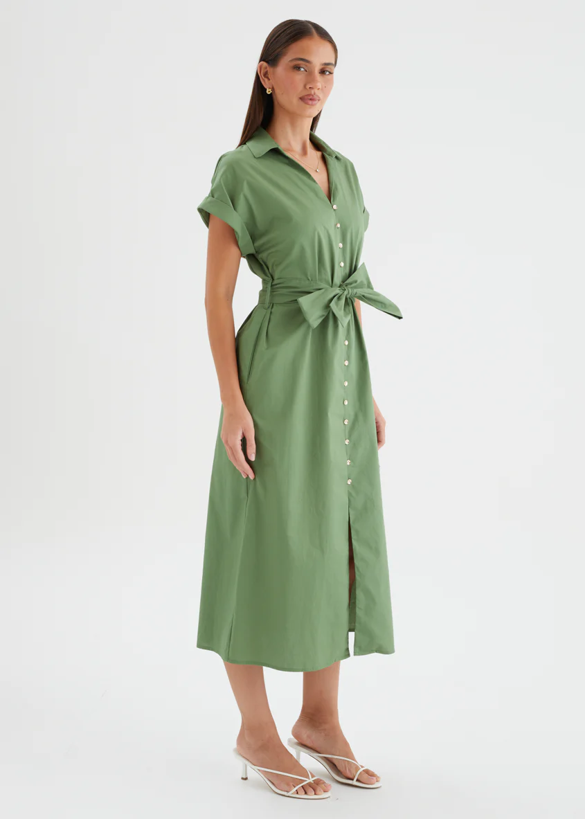 Joanna Midi Dress - Moss - Image 7