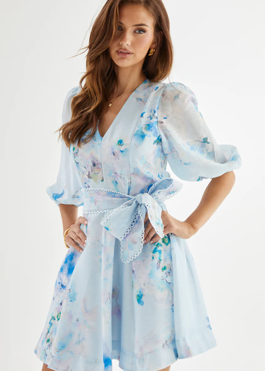Jolene Dress - Blue Floral - Image 4
