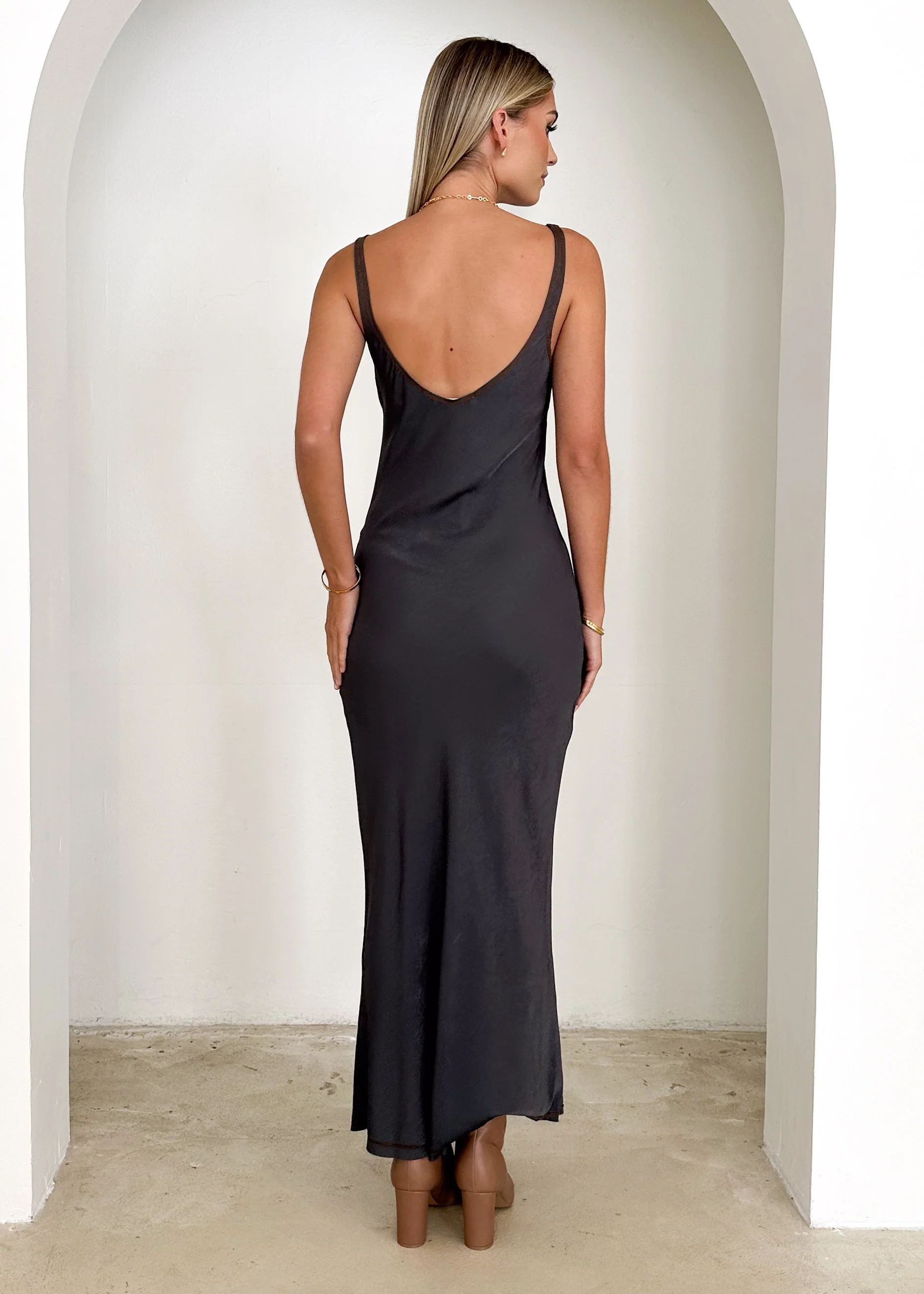 Jour Maxi Dress - Charcoal - Image 9
