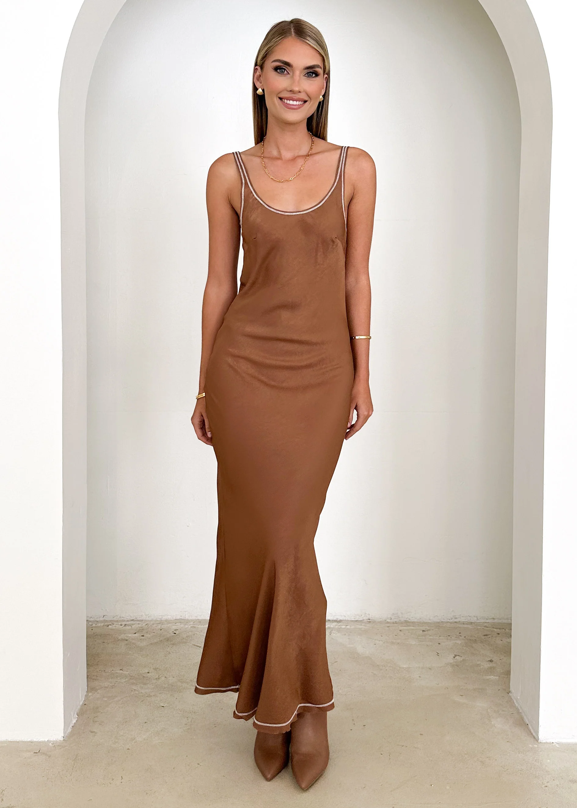 Jour Maxi Dress - Rust - Image 4