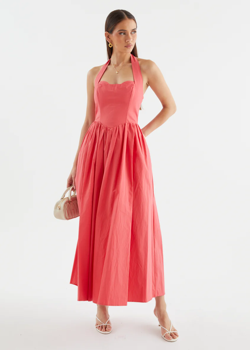 Karley Halter Midi Dress - Scarlet - Image 3
