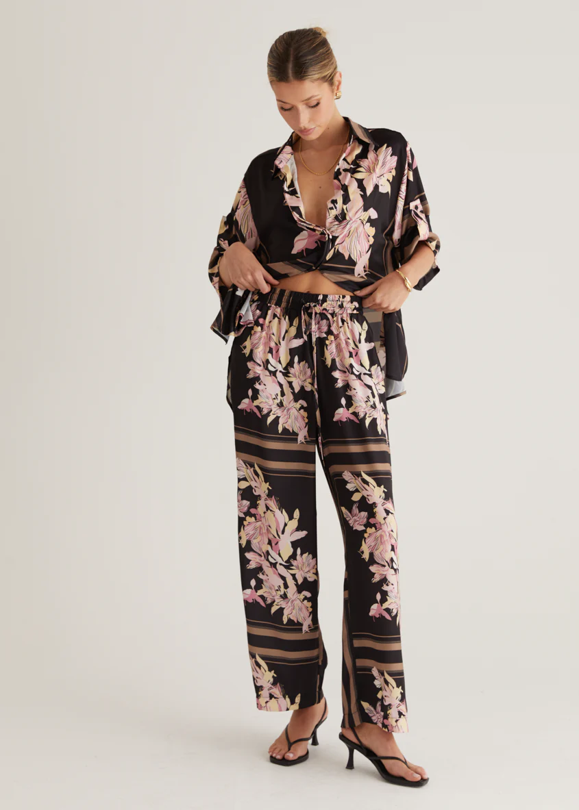 Kaycie Pants - Black Floral - Image 3