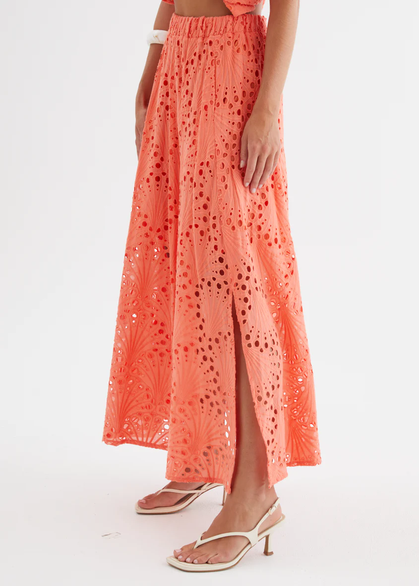 Kaylee Maxi Skirt - Melon Anglaise - Image 9