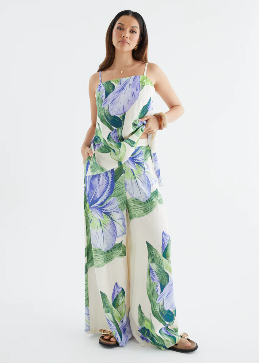 Kaylene Wide Leg Pants - Sweet Iris - Image 9