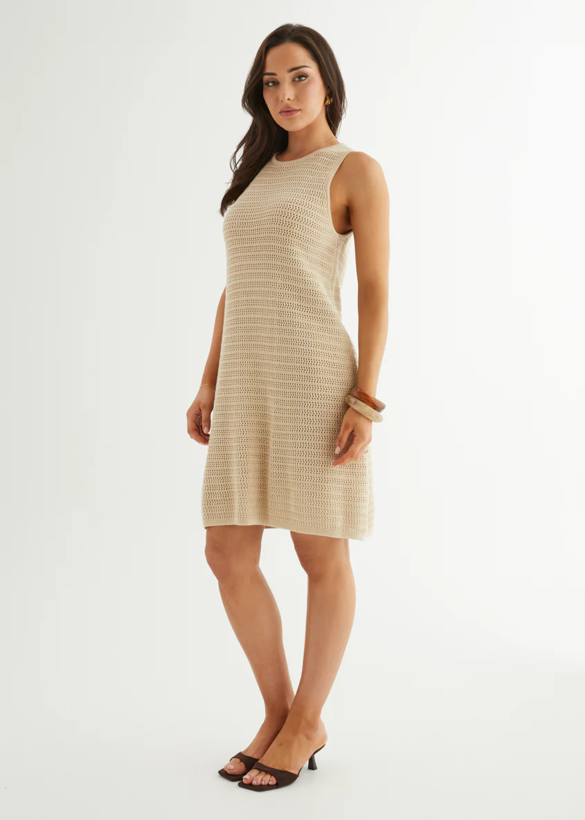 Kerena Knit Dress - Natural - Image 5