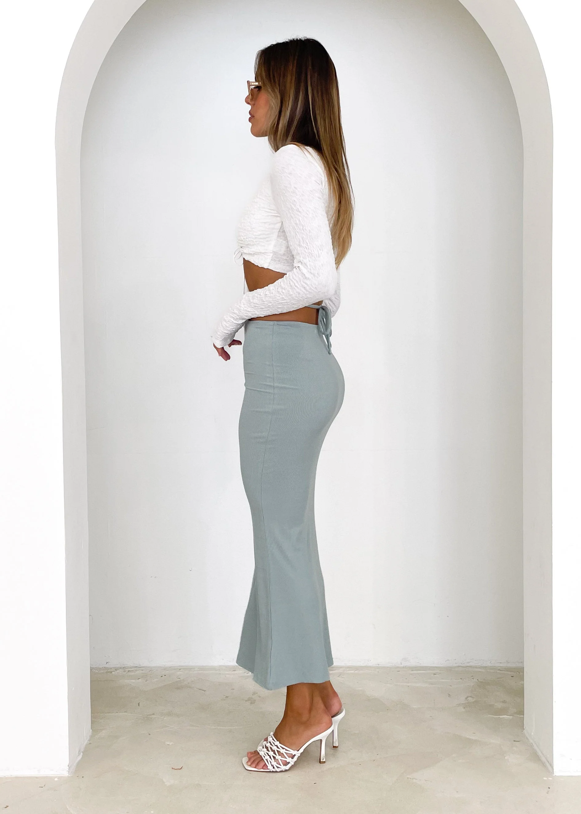 Kiora Midi Skirt - Sage - Image 3