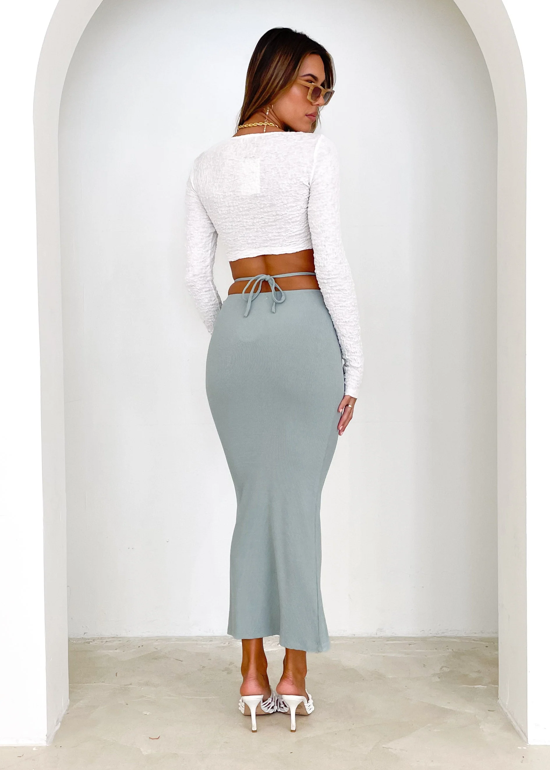 Kiora Midi Skirt - Sage - Image 4