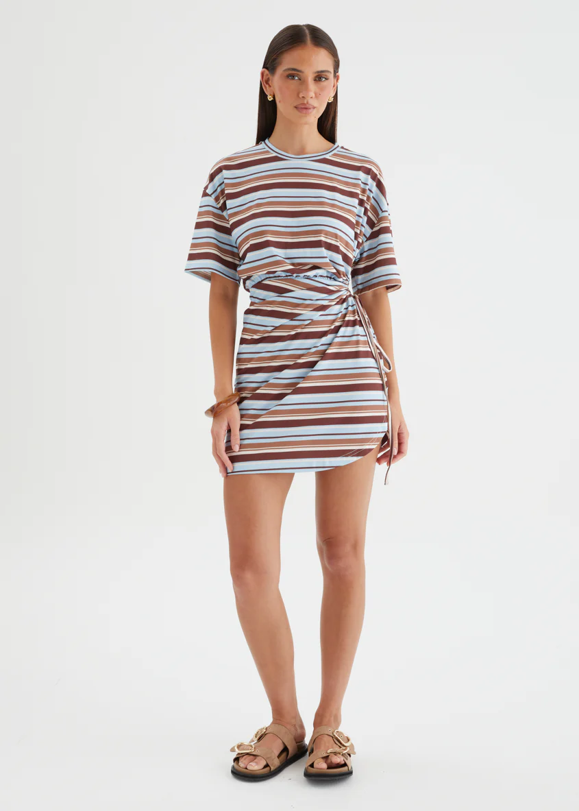 Larita Dress - Iced Chocolate Stripe - Image 2