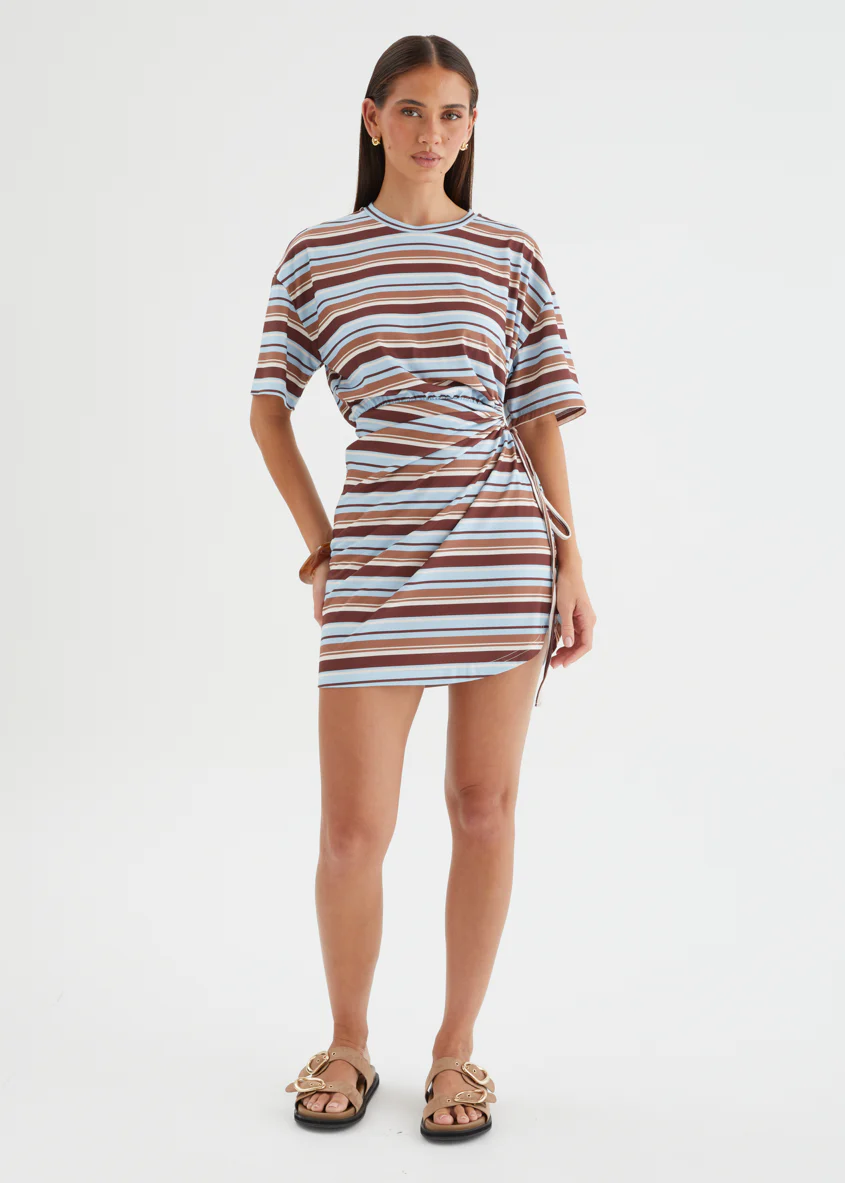 Larita Dress - Iced Chocolate Stripe - Image 4