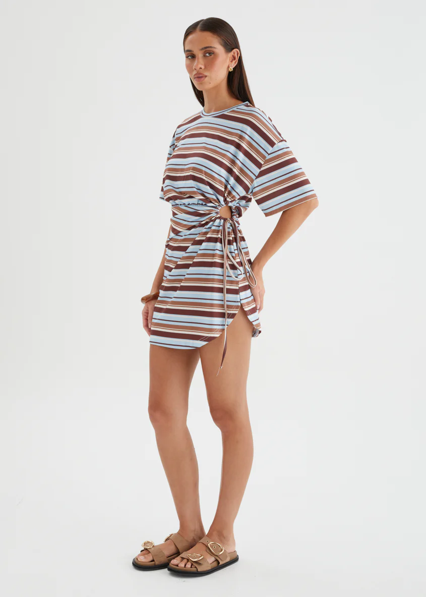 Larita Dress - Iced Chocolate Stripe - Image 6