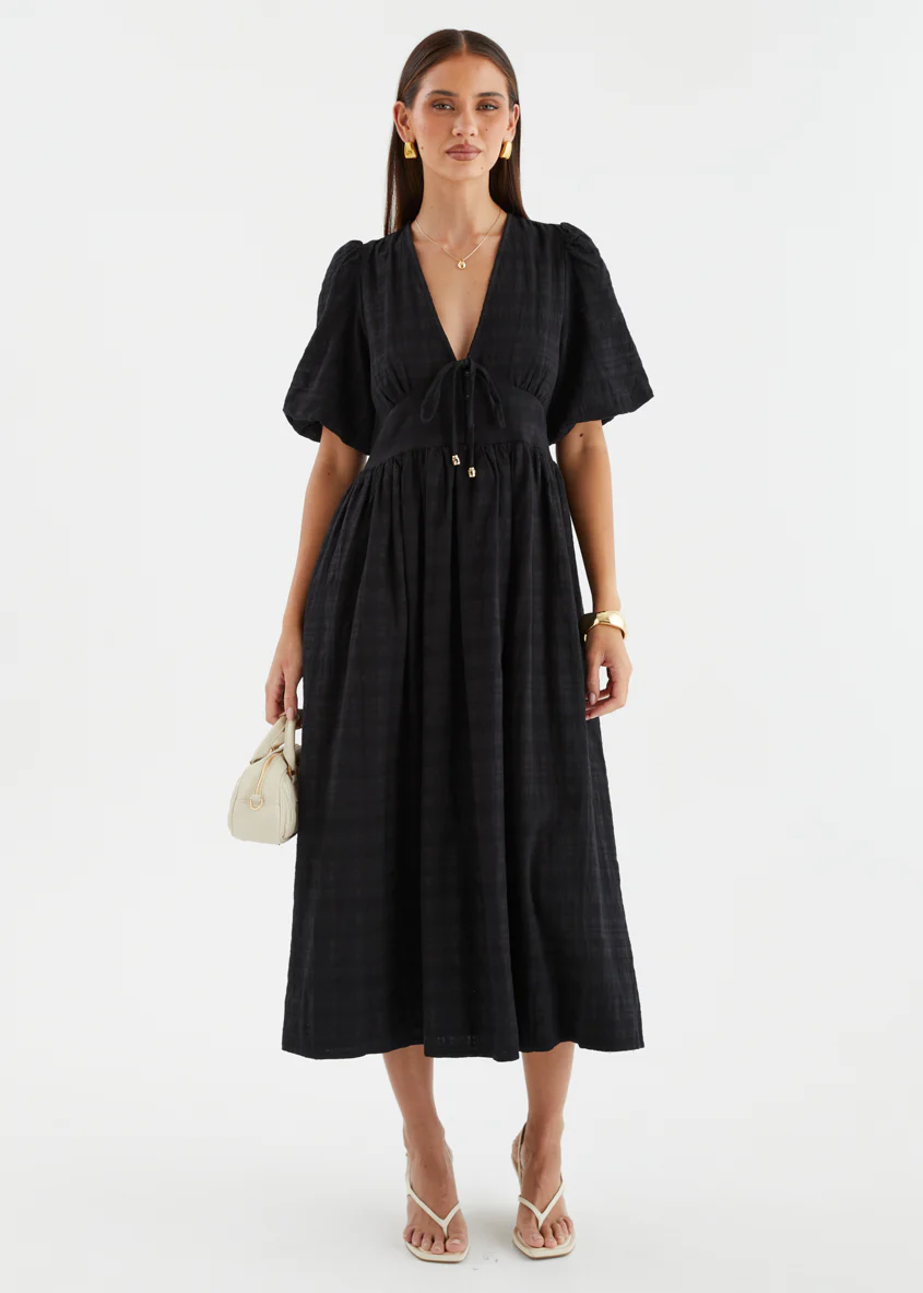 Lillyanne Midi Dress - Black - Image 7