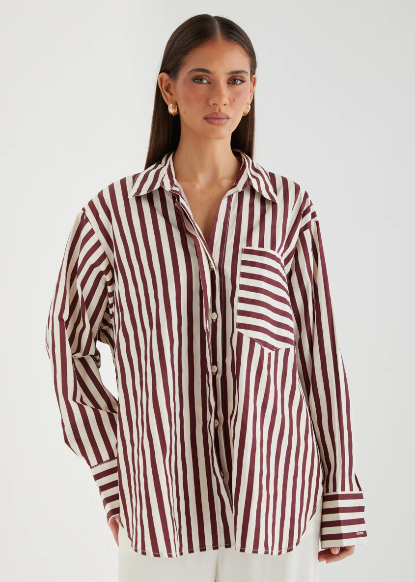 Lola Shirt - Berry Stripe - Image 4