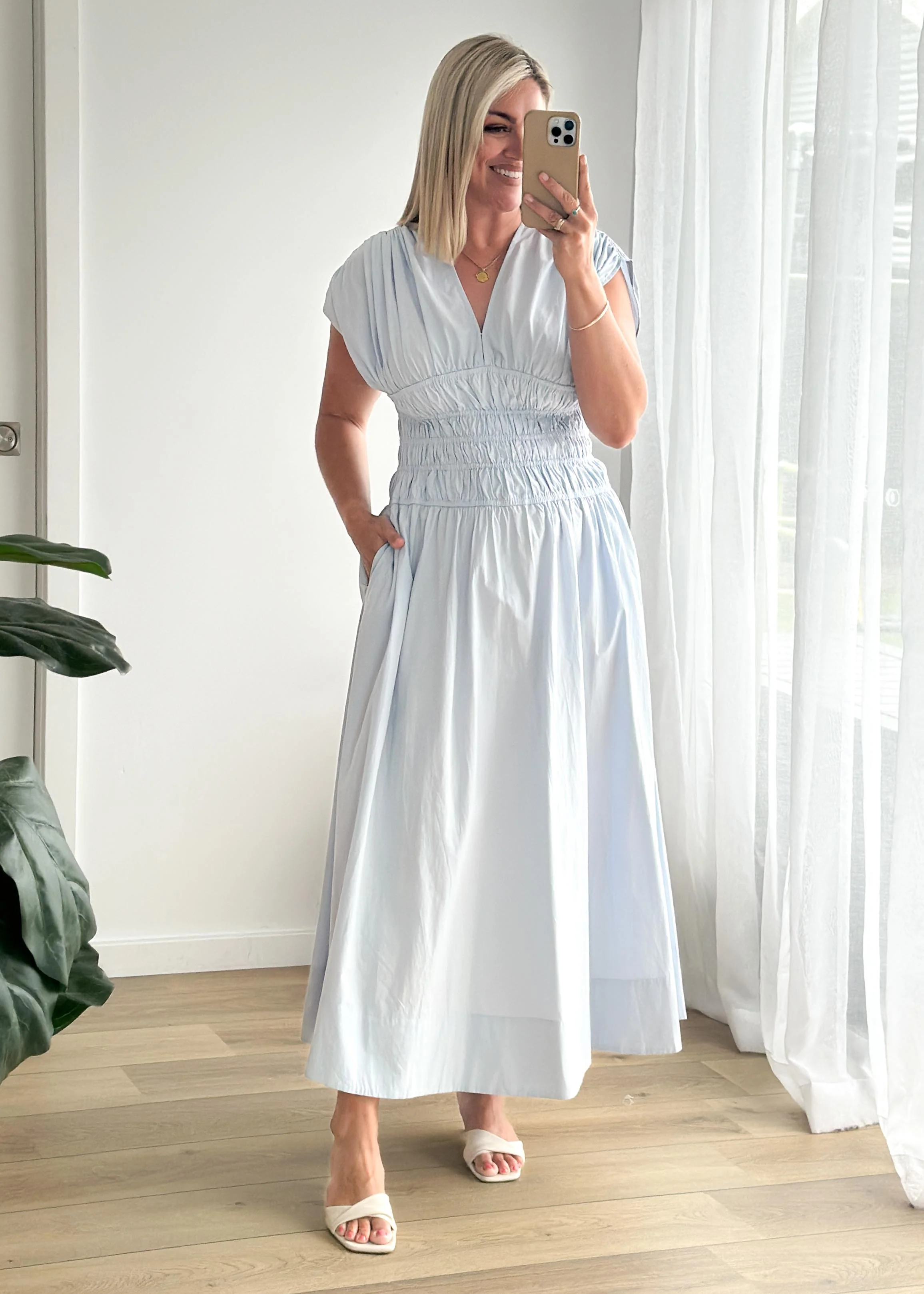 Lorriene Maxi Dress - Baby Blue - Image 4