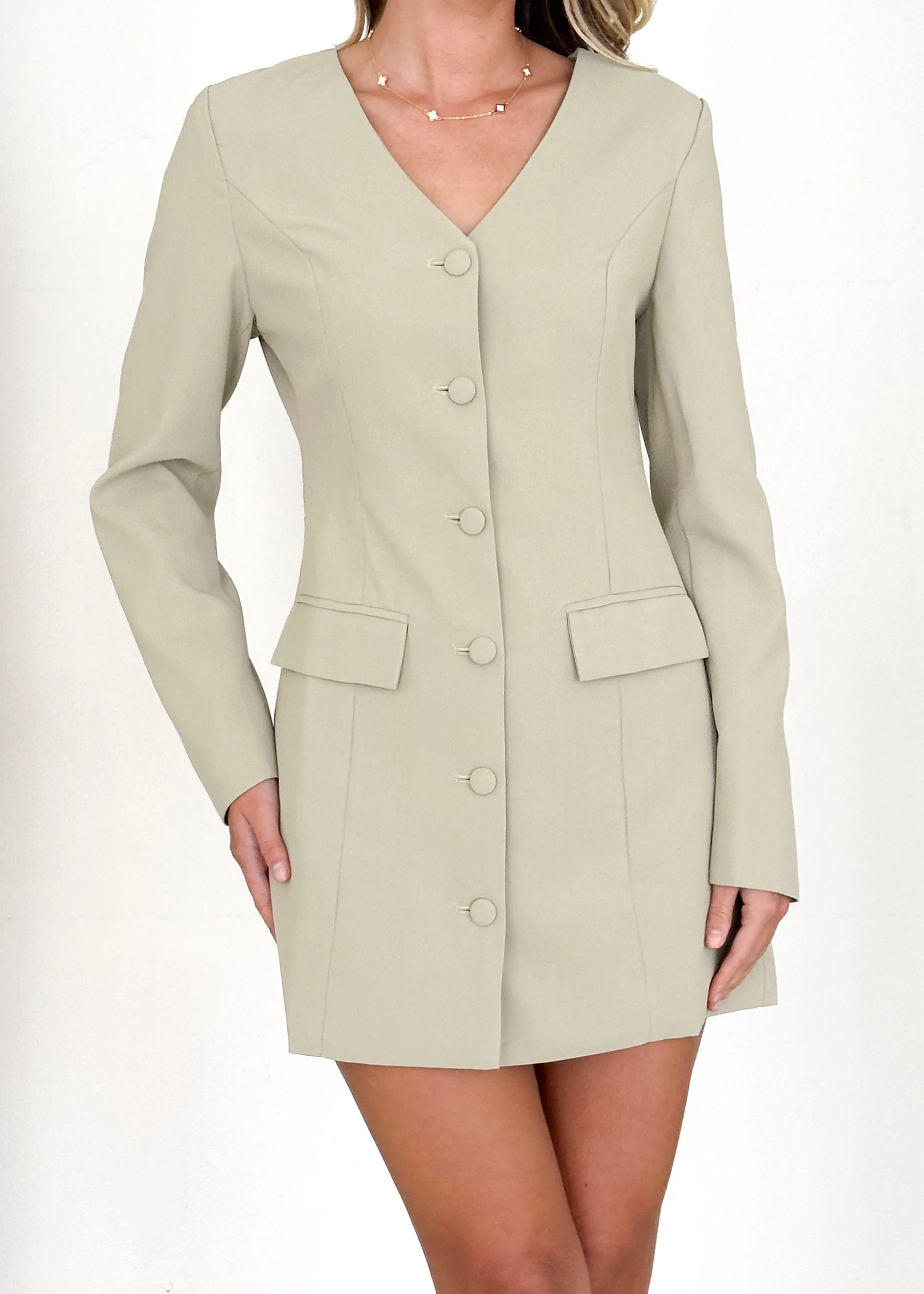 Lotrea Blazer Dress - Sage - Image 8