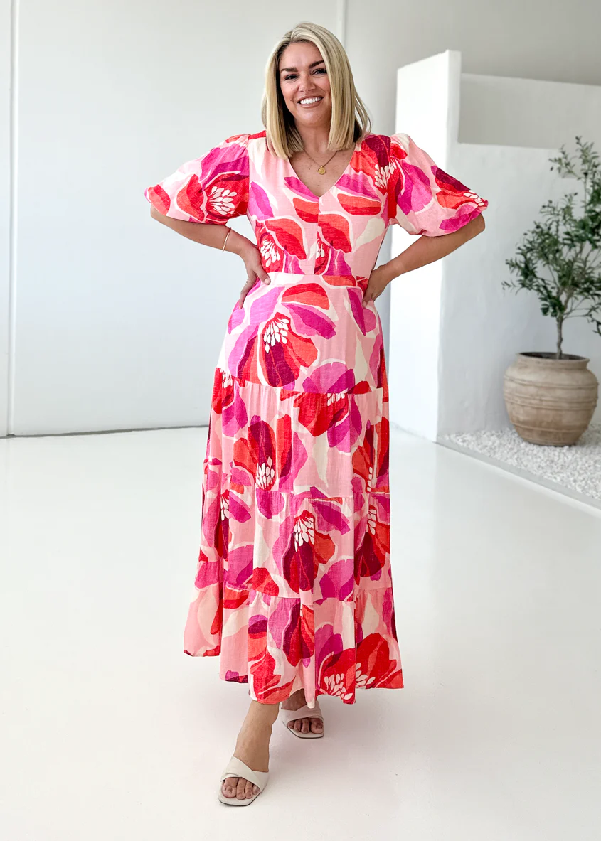 Lyndia Maxi Dress - Pink Rosalie - Image 5
