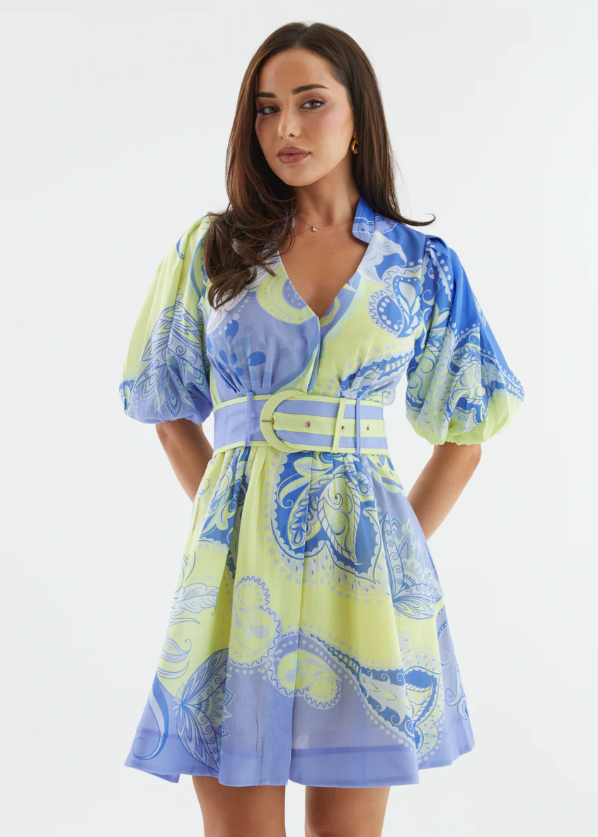 Madeline Dress - Purple Paisley - Image 3