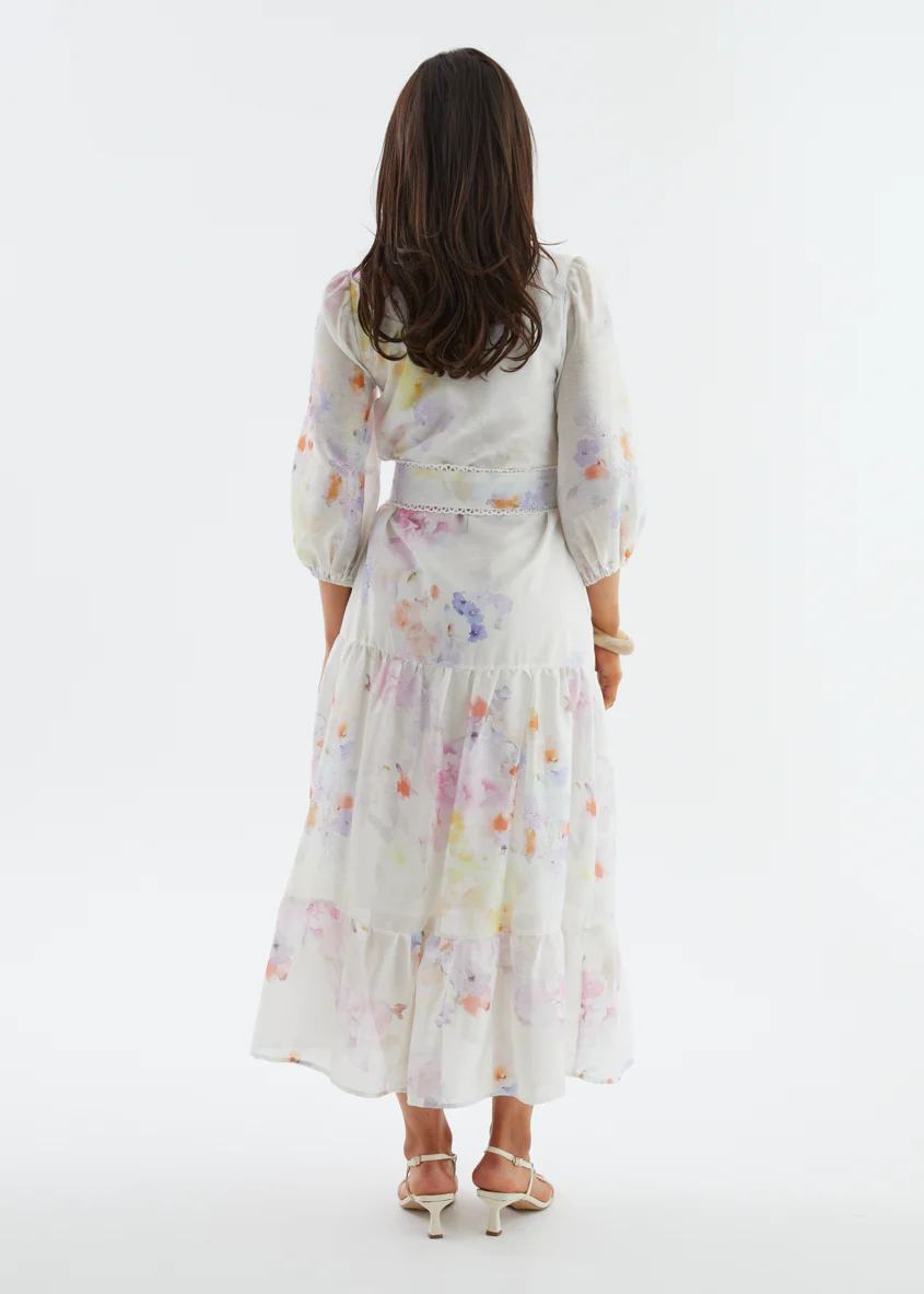 Mallary Maxi Dress - White Pastel - Image 7