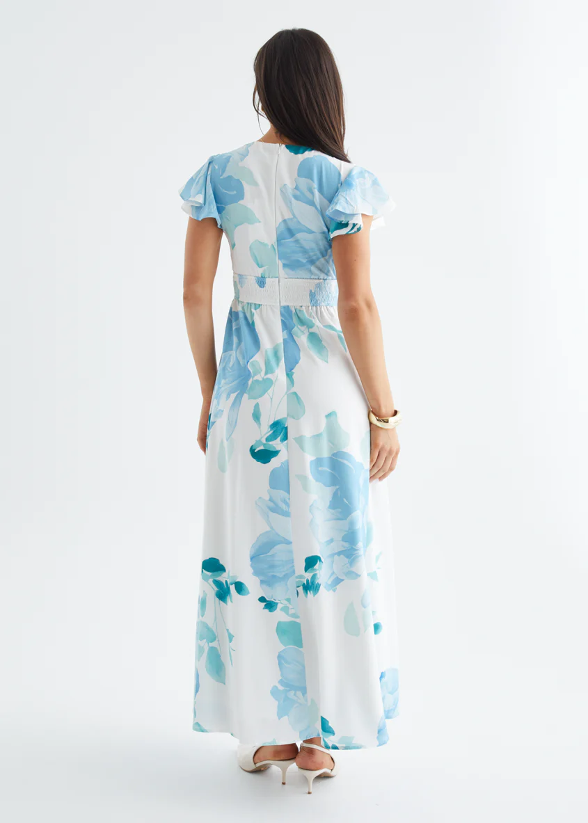 Marcella Maxi Dress - Blue Flowers - Image 6