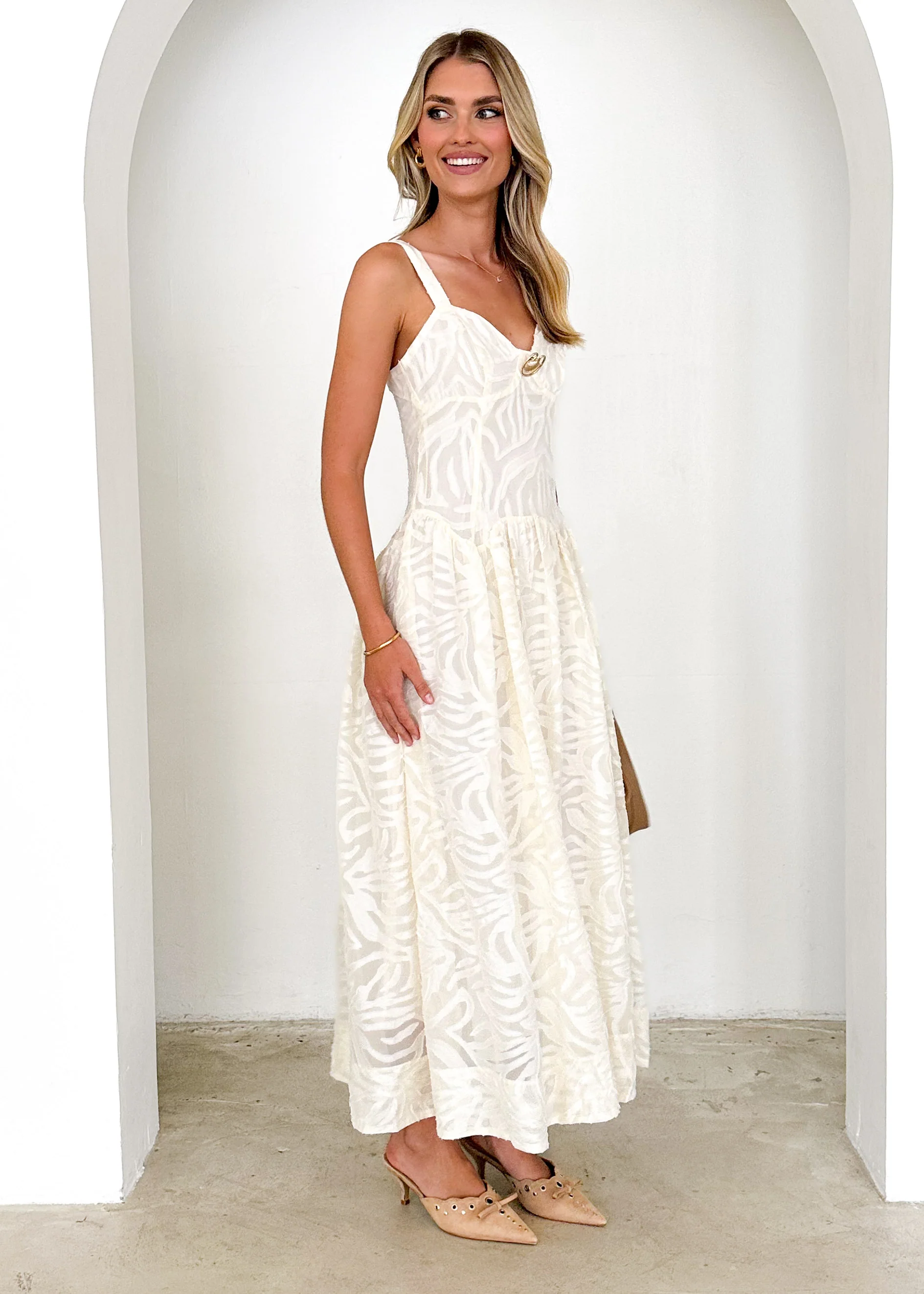 Marilyn Maxi Dress - Cream Lace - Image 5