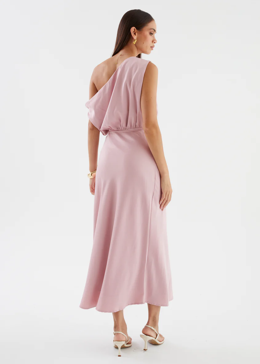 Marisa Drop Shoulder Midi Dress - Blush - Image 8