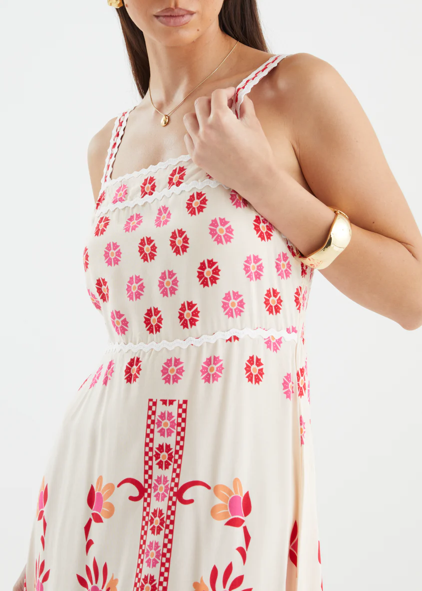 Mariselle Maxi Dress - Pink Garden - Image 6