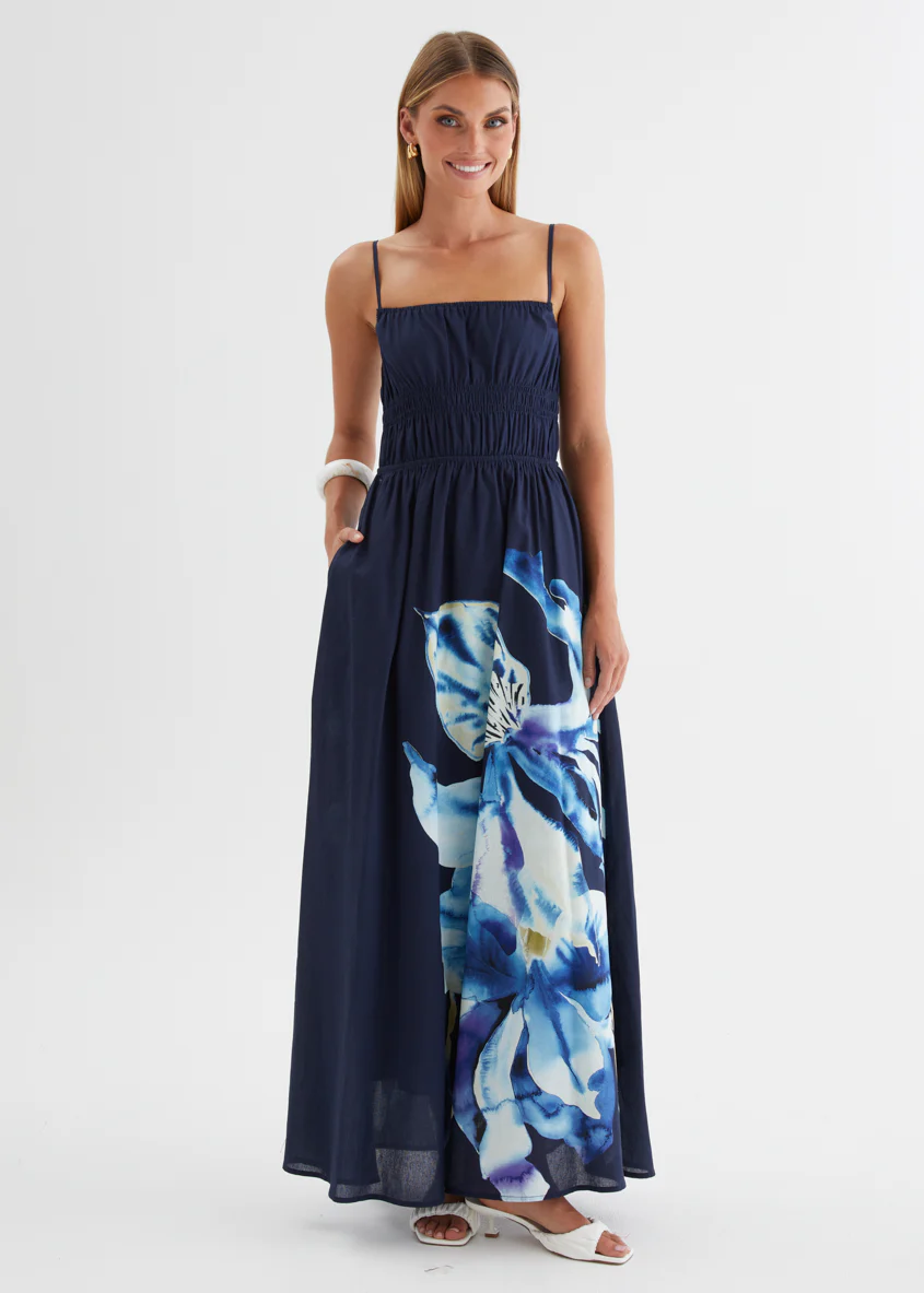 Marlie Maxi Dress - Navy Bloom - Image 4