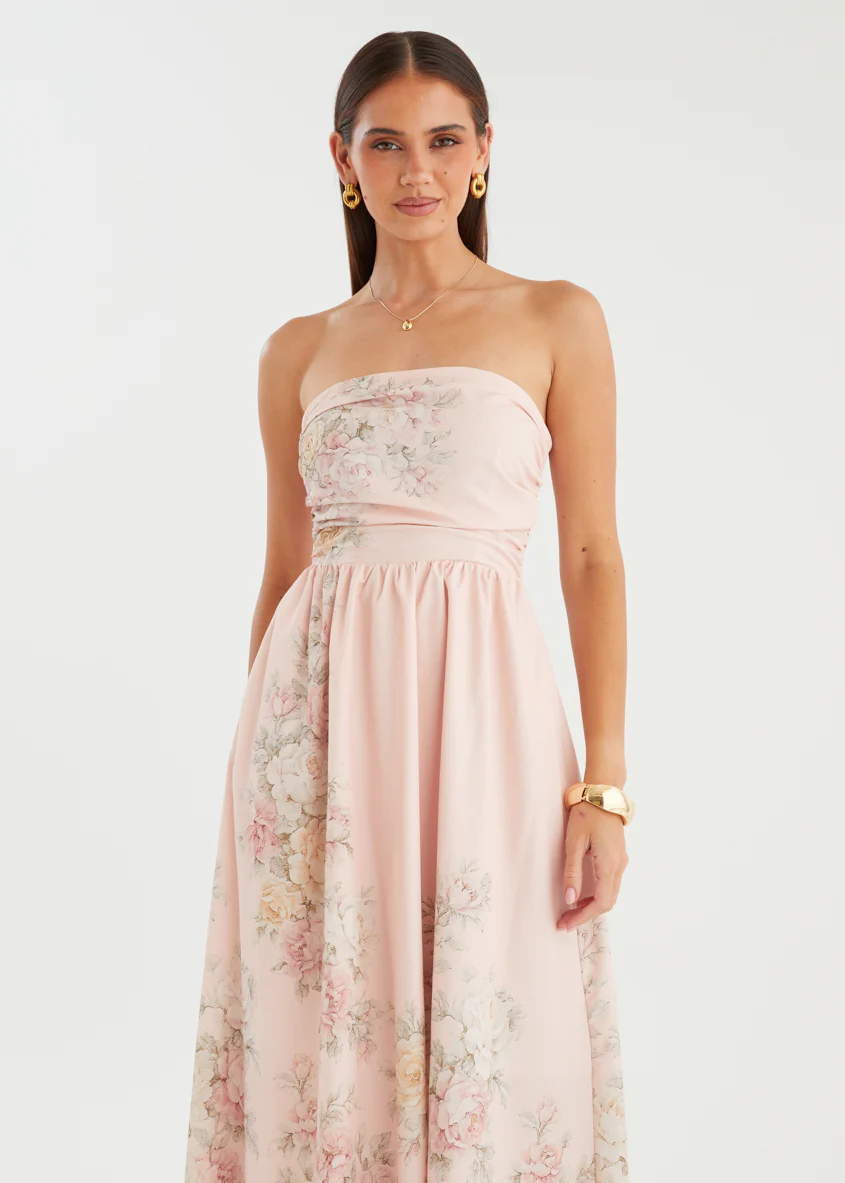 Mauley Strapless Maxi Dress - Blush Bouquet - Image 5