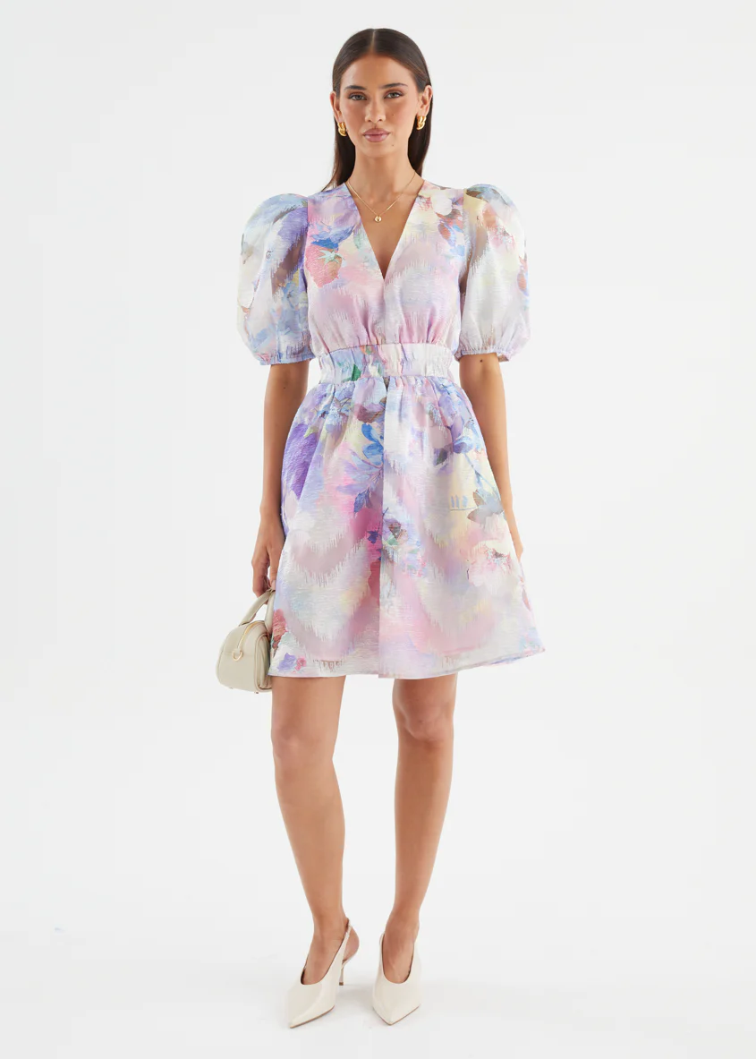 Meera Dress - Lilac Watercolour