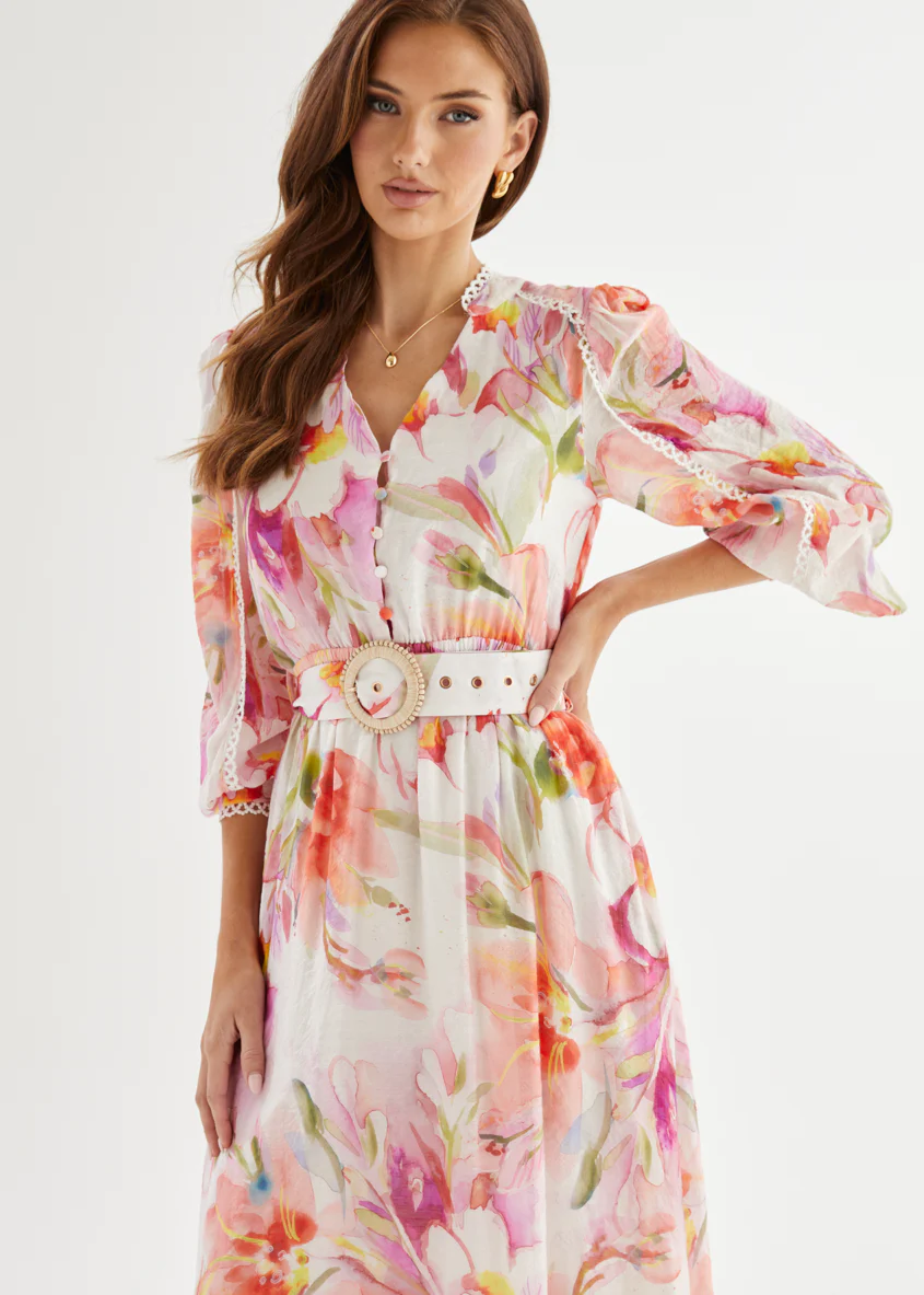 Milan Maxi Dress - Spring Bloom - Image 3