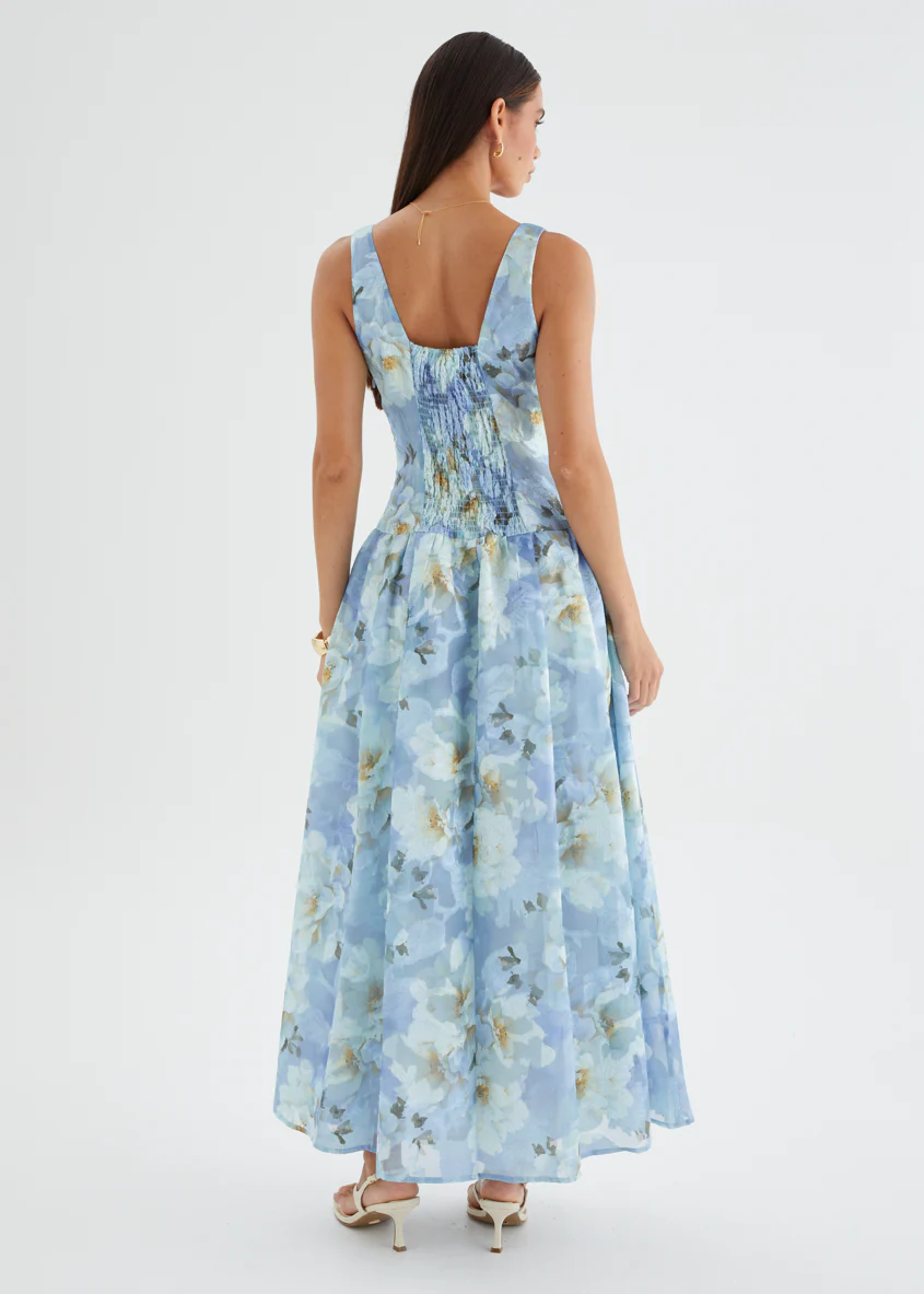 Milly Maxi Dress - Azure Petals - Image 7