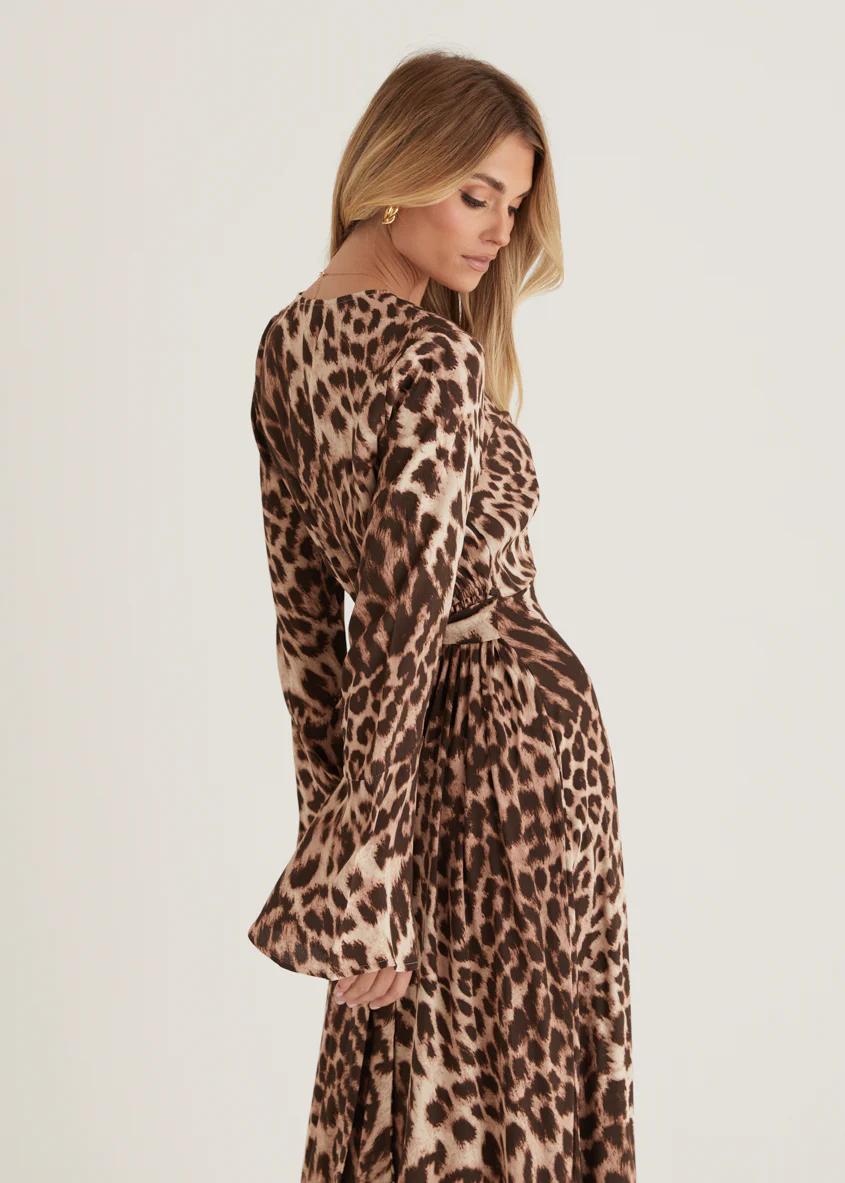 Moda Maxi Dress - Leopard - Image 9