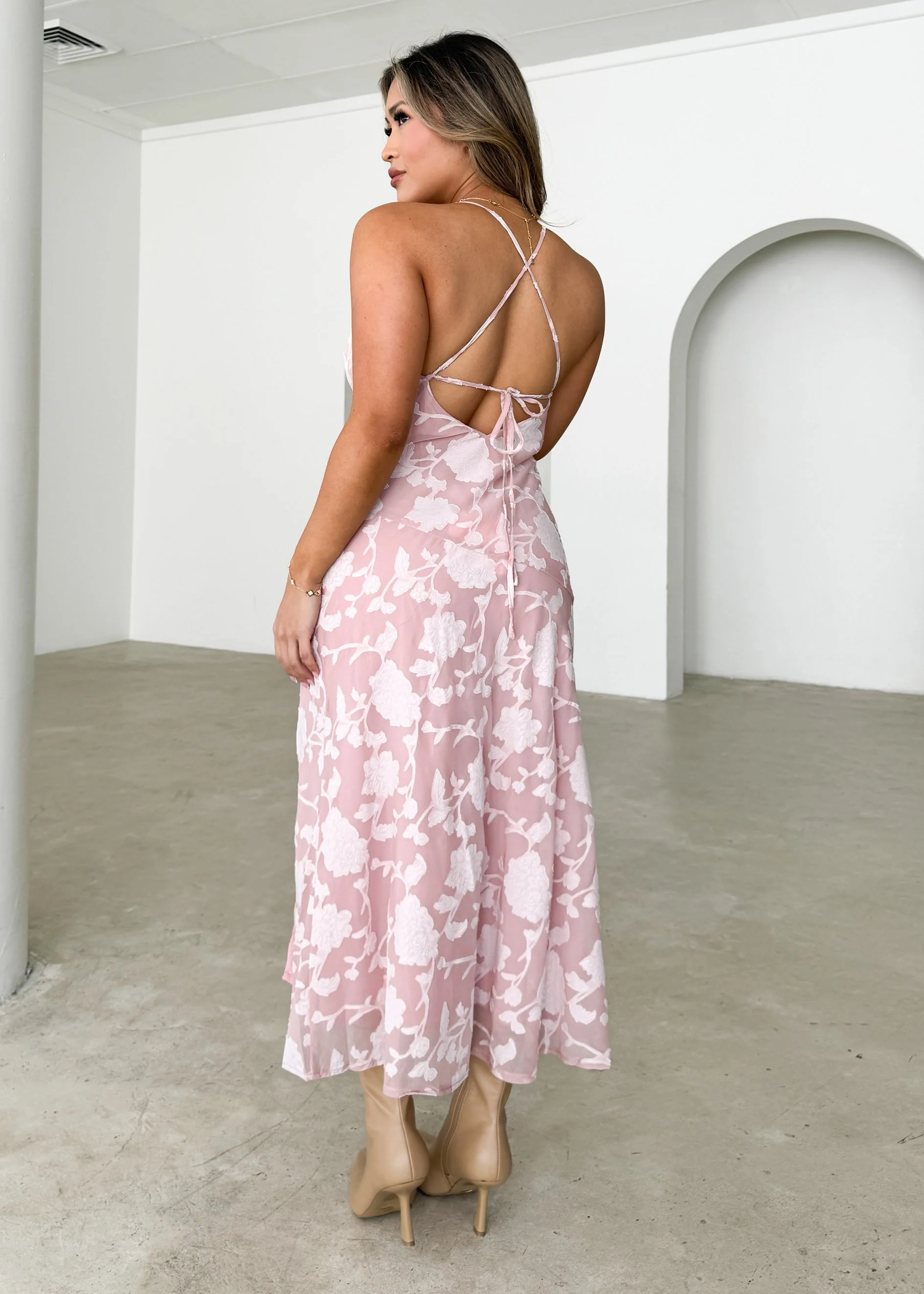 More Than This Midi Dress - Blush Floral - Image 4