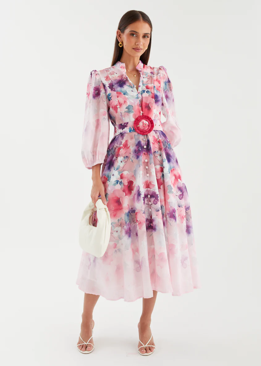 Mykaela Midi Dress - Lavender Blossom - Image 3