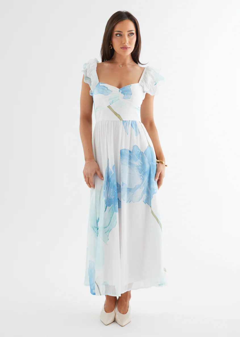 Nahla Maxi Dress - Blue Wildflower - Image 14