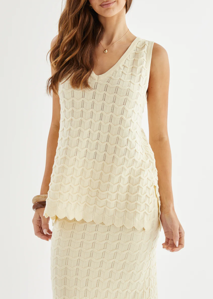Nerida Knit Top - Cream - Image 8