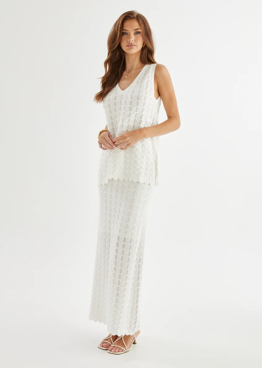 Nerida Knit Top - Off White - Image 15