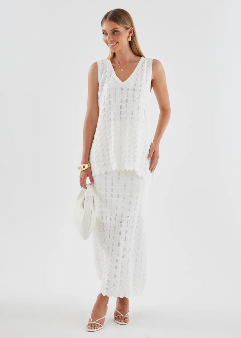 Nerida Knit Top - Off White - Image 9