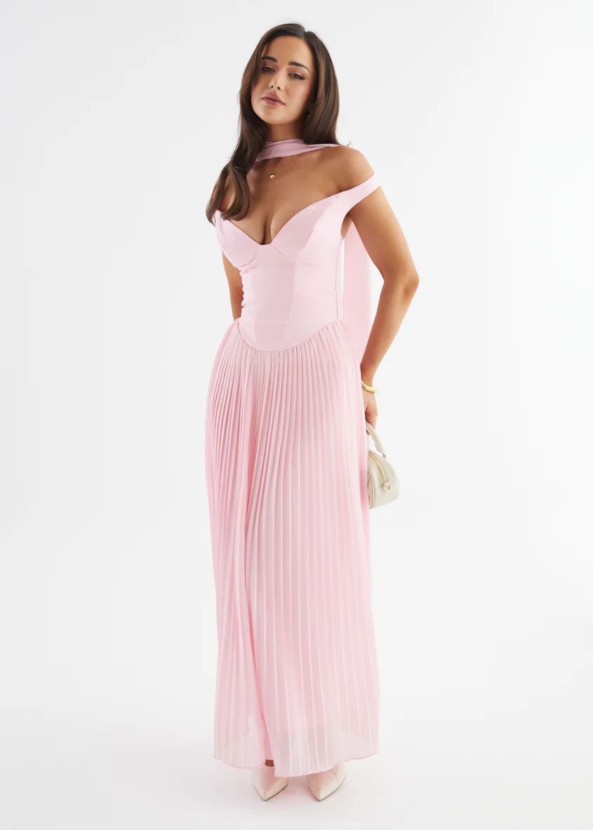 Niah Off Shoulder Maxi Dress - Pink - Image 4