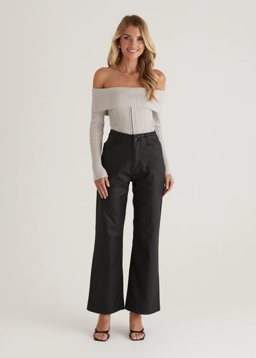 Nika Coated Pants - Black - Image 4