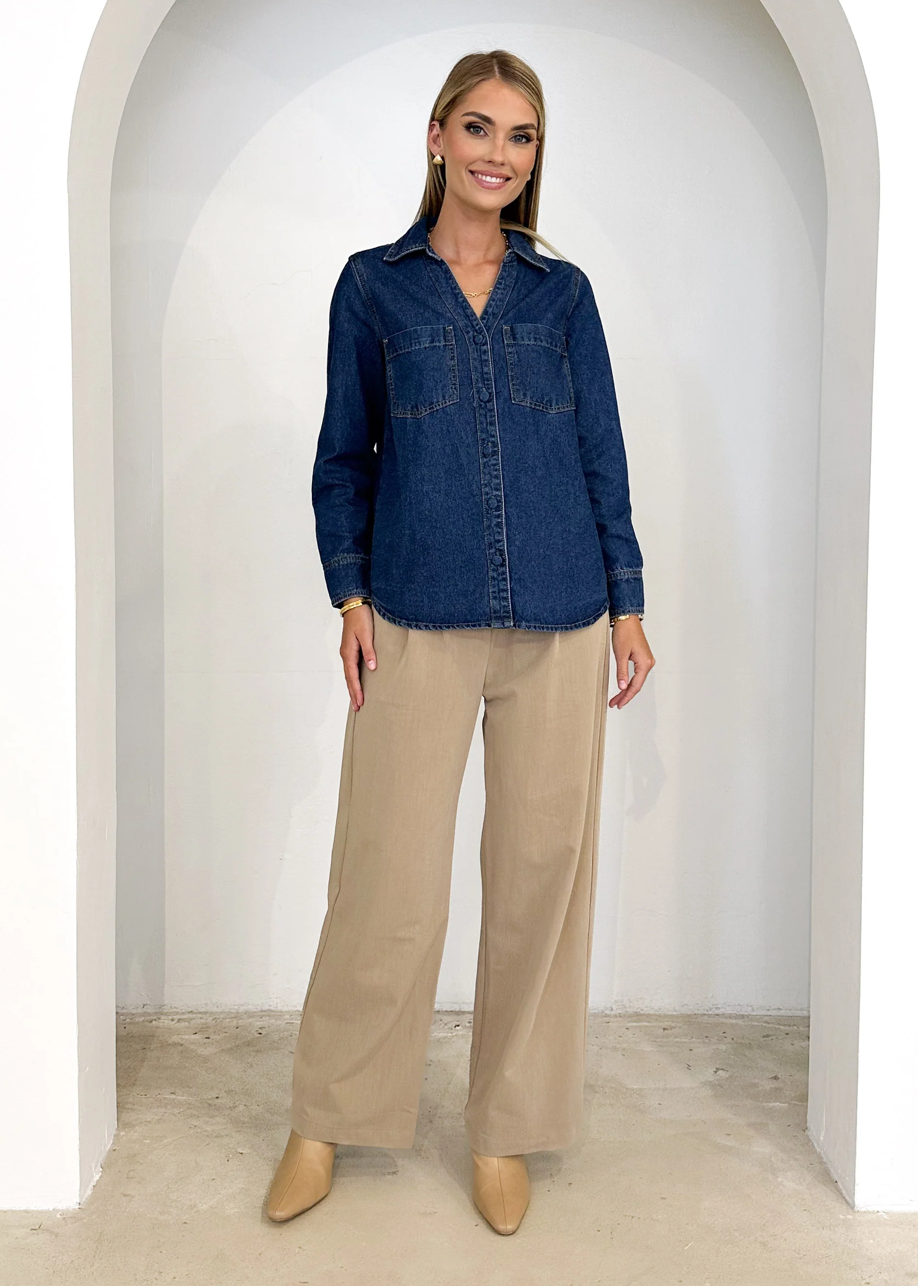 Nyarra Denim Shirt - Indigo - Image 3