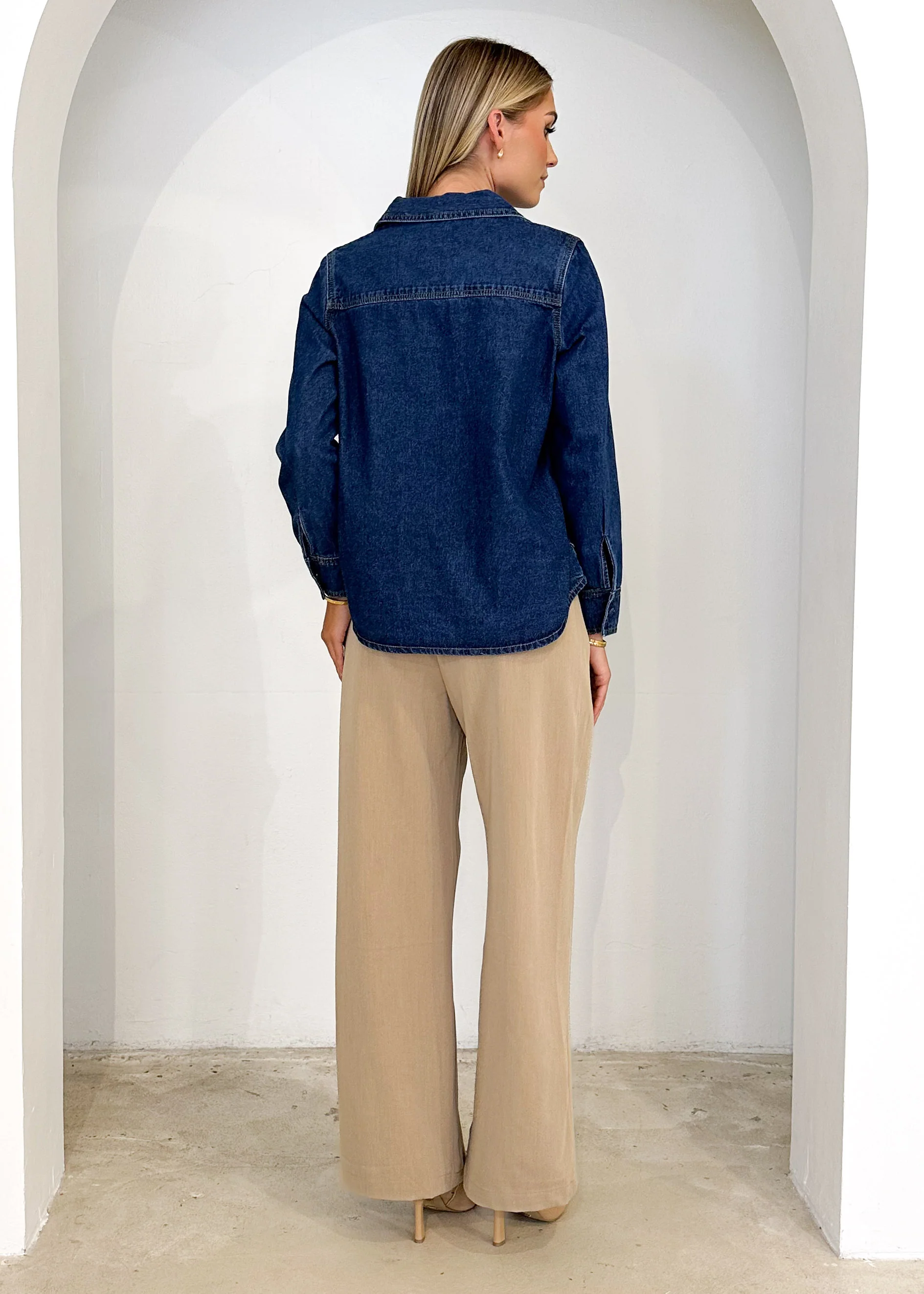 Nyarra Denim Shirt - Indigo - Image 5