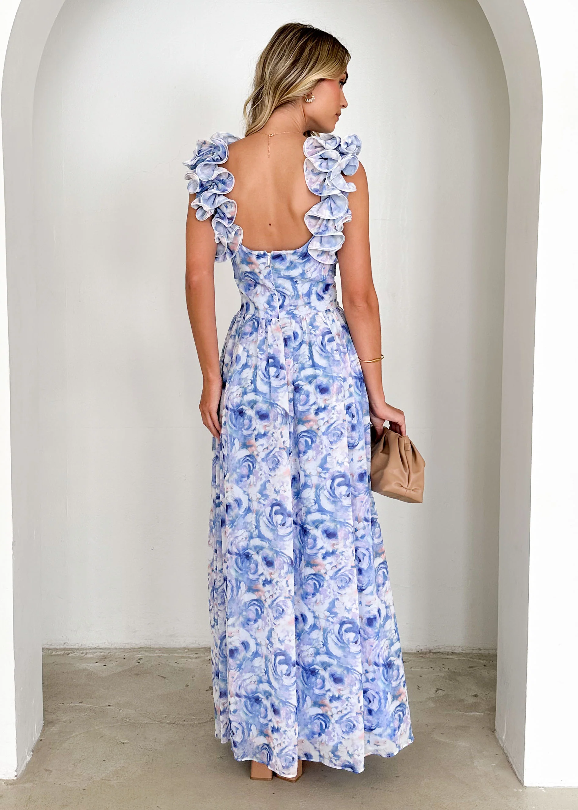 Odessa Maxi Dress - Peony Blue - Image 9