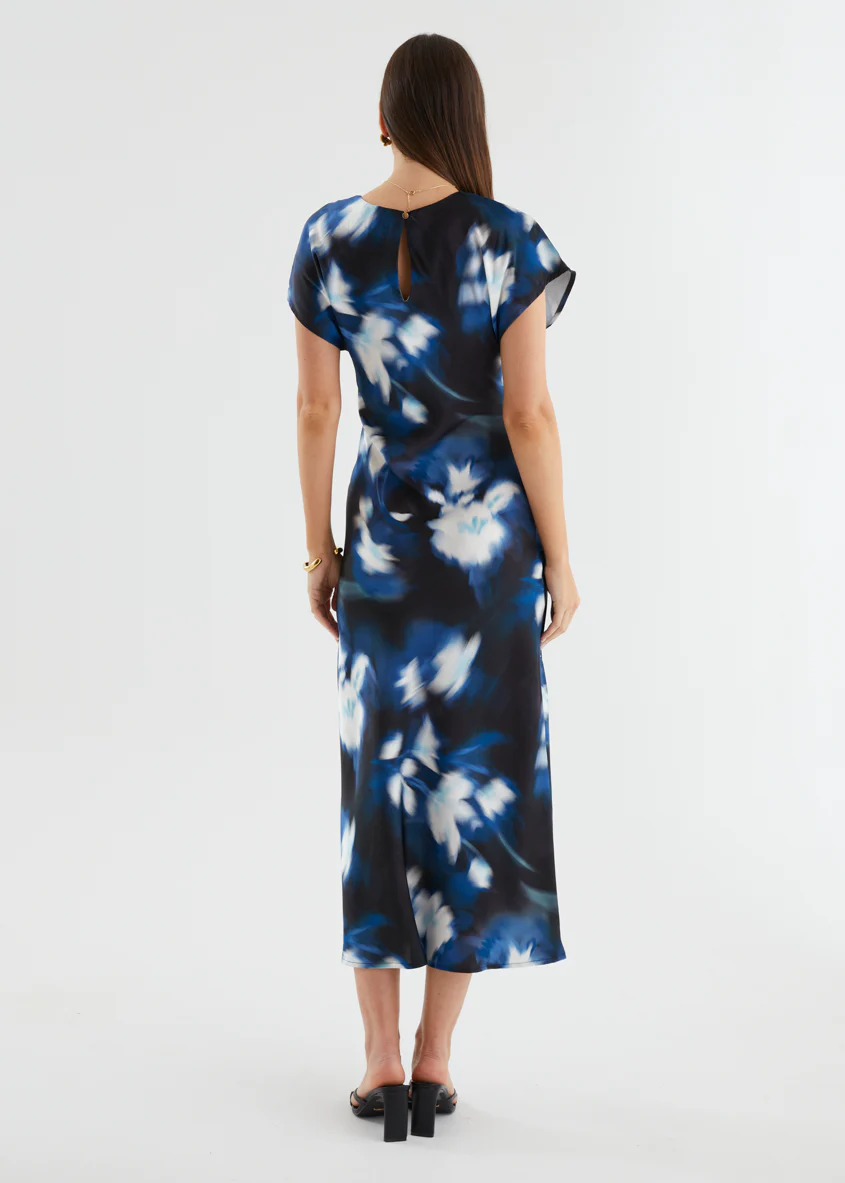 Odesza Maxi Dress - Navy Abstract - Image 7