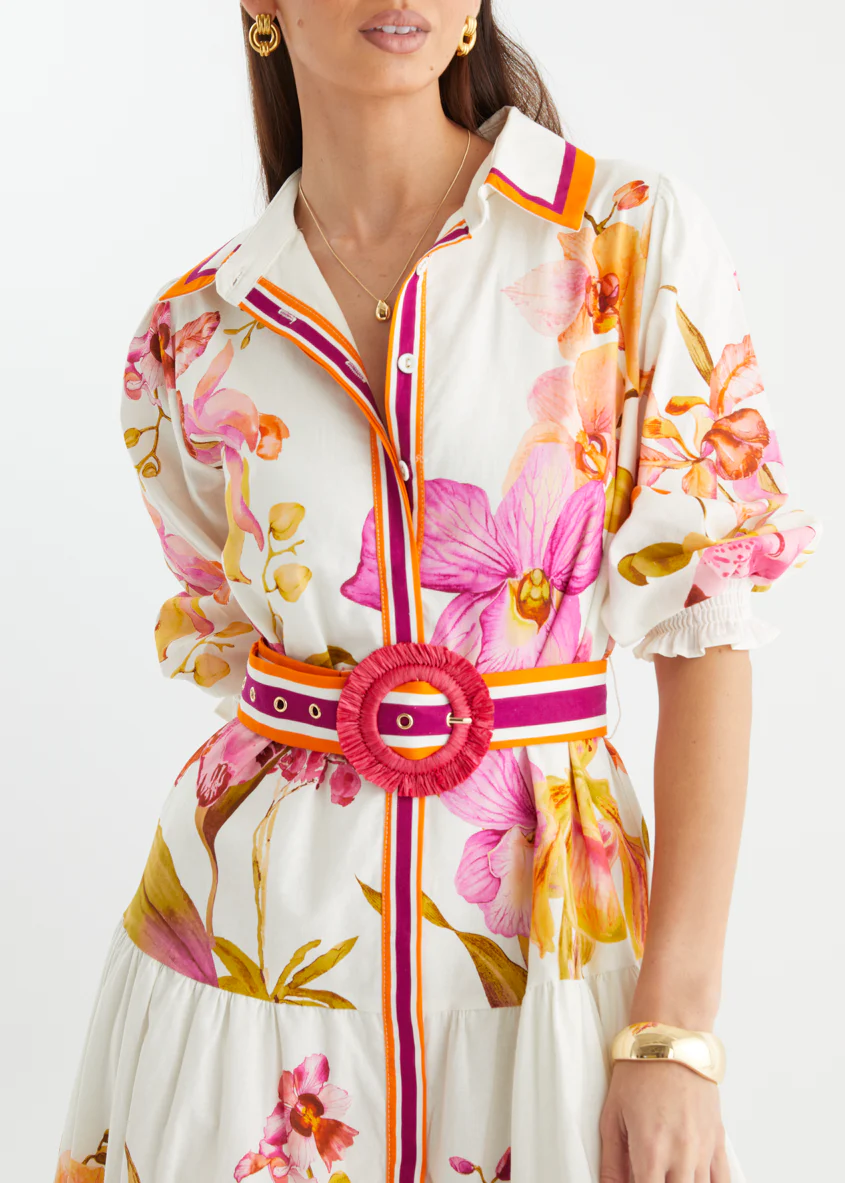 Pabla Maxi Dress - Fuchsia Orchids - Image 14