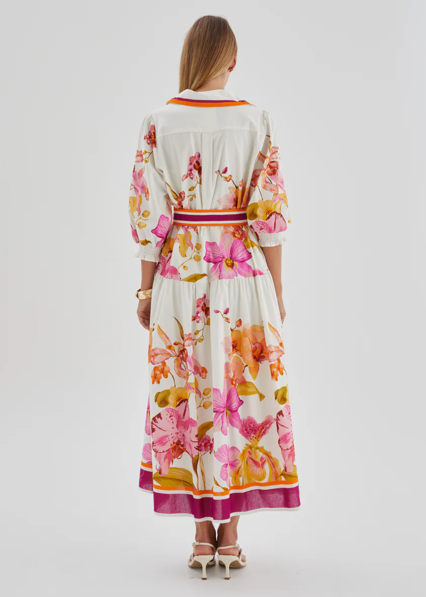 Pabla Maxi Dress - Fuchsia Orchids - Image 9