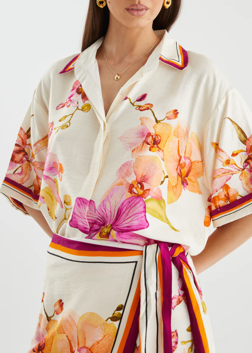 Pamalee Blouse - Fuchsia Orchids - Image 11