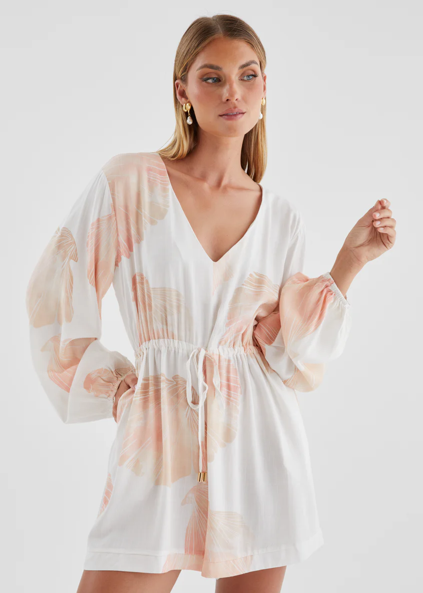 Peregian Playsuit - Peach Shell - Image 3