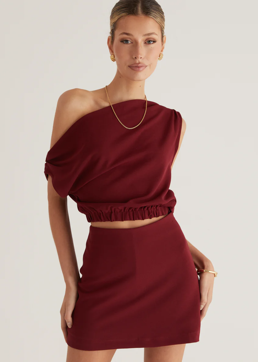 Priya Skort - Wine - Image 8