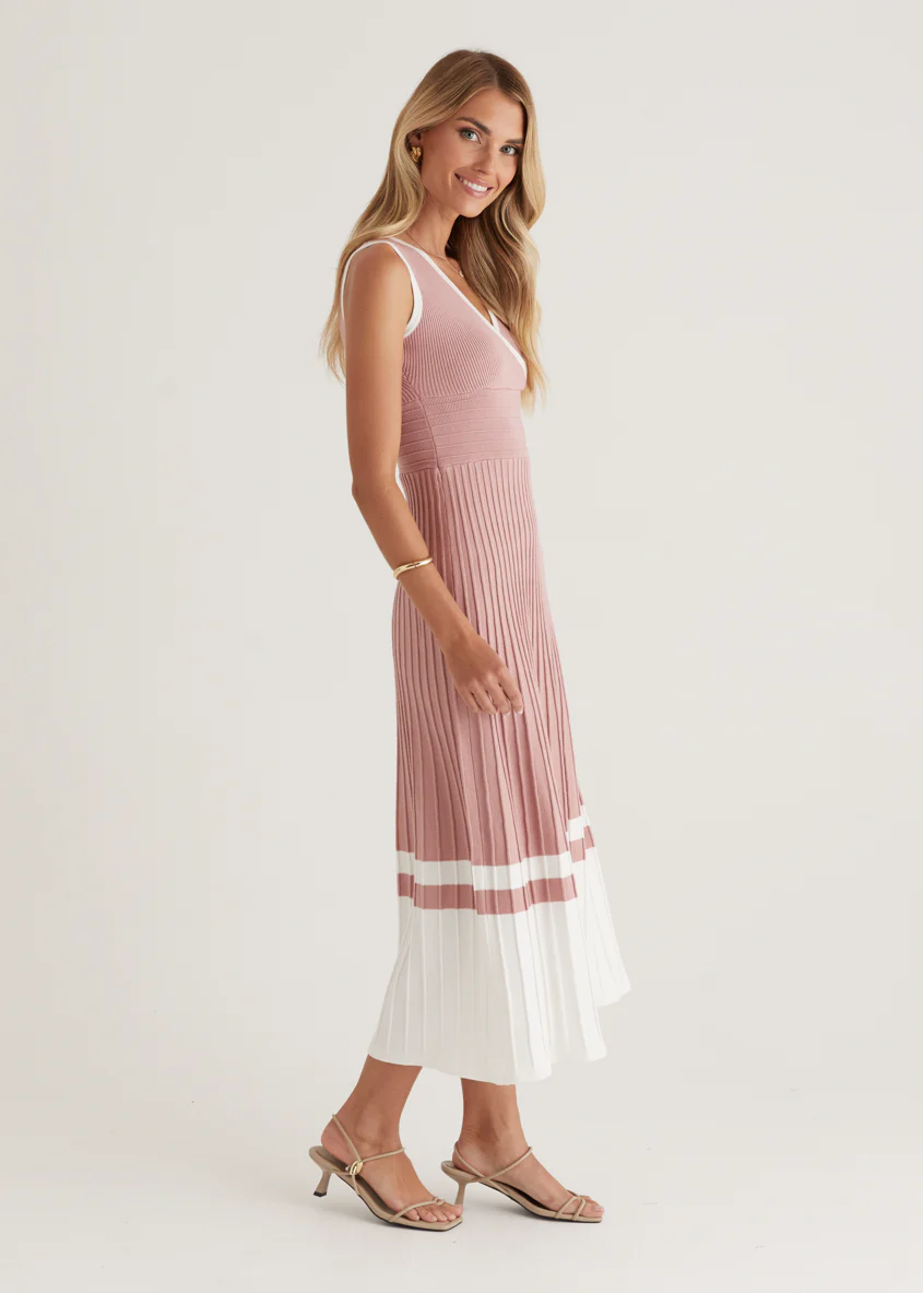 Radiate Knit Midi Dress - Blush - Image 13