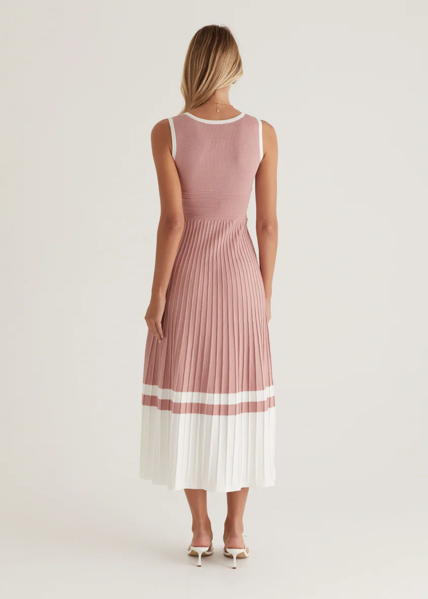 Radiate Knit Midi Dress - Blush - Image 14